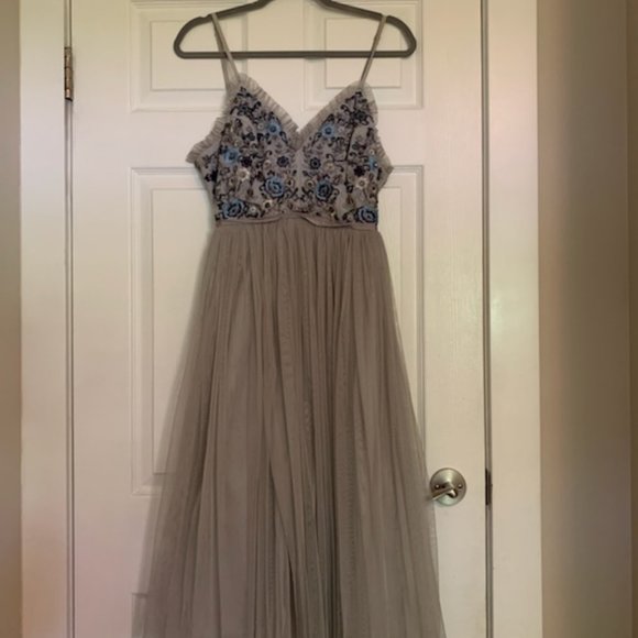 Embroidered Grey Dress - Picture 1 of 4